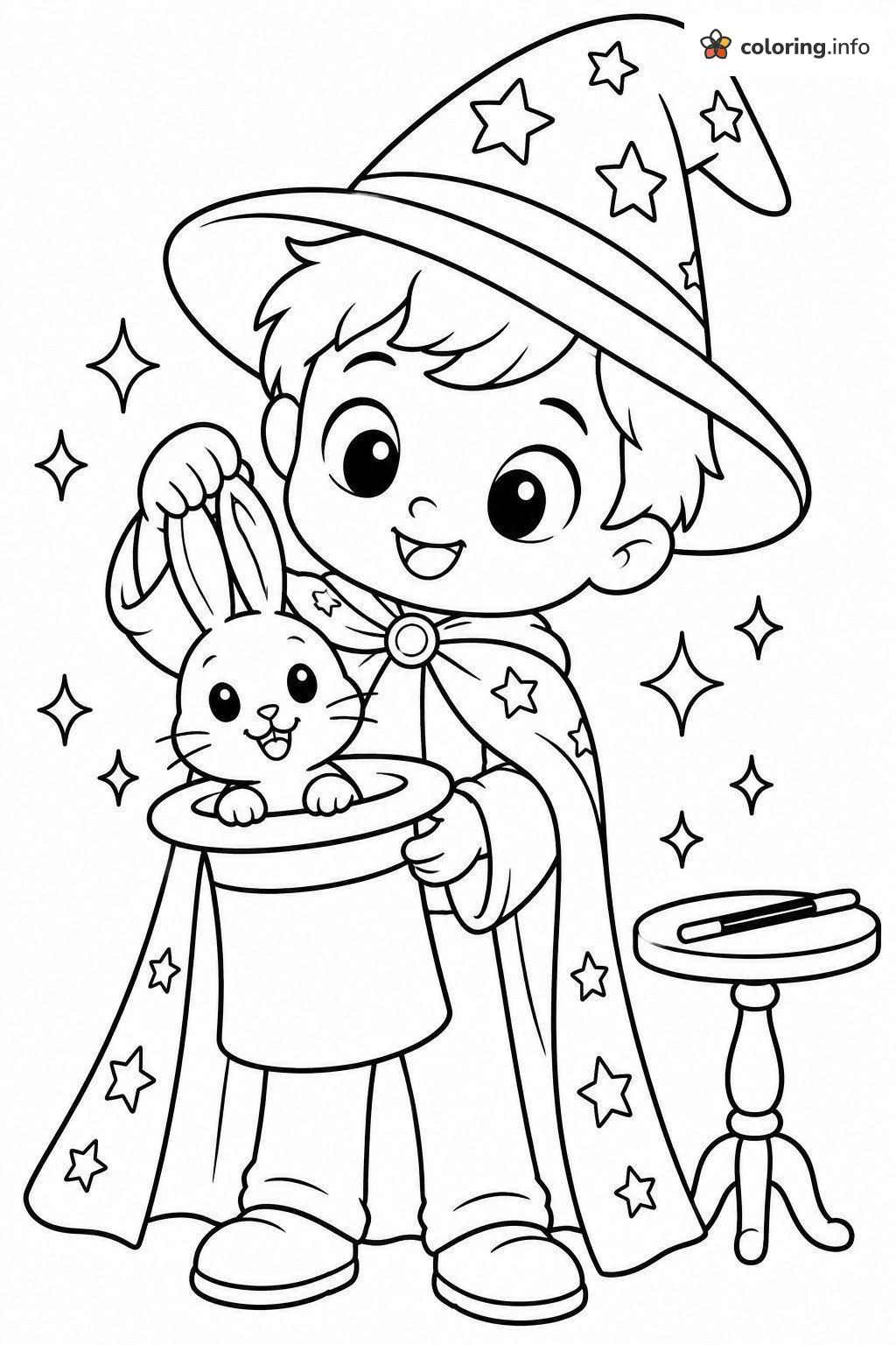 Magic Show Funko Pop! with Bunny in Top Hat coloring sheet Magic Show Funko Pop! with Bunny in Top Hat coloring sheet