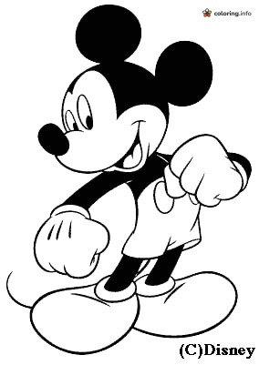 Ready for Action Mickey Mouse With Raised Fists coloring page Ready for Action Mickey Mouse With Raised Fists coloring page