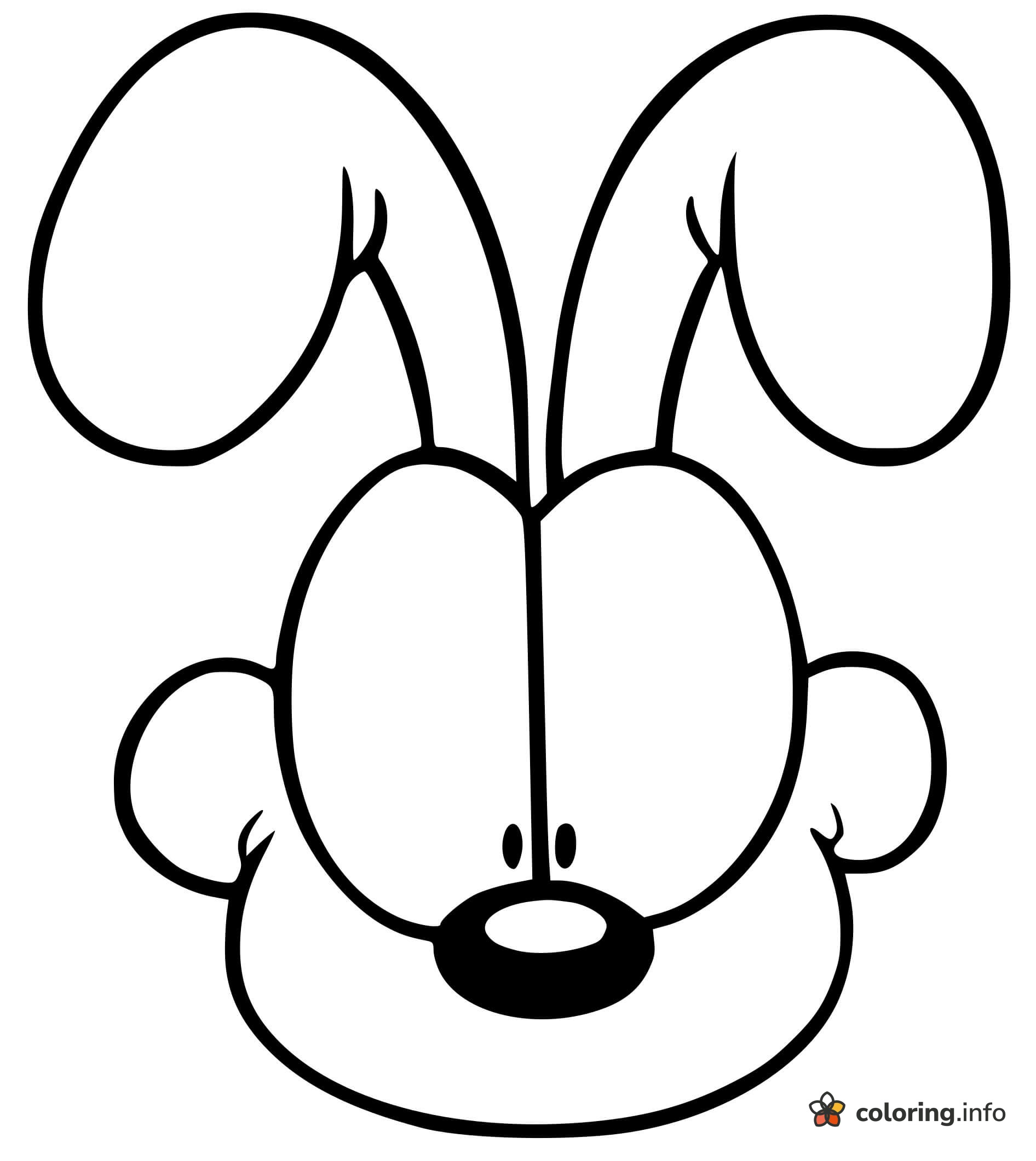 Close-Up of Odie's Face from the Garfield Comics coloring page Close-Up of Odie's Face from the Garfield Comics coloring page