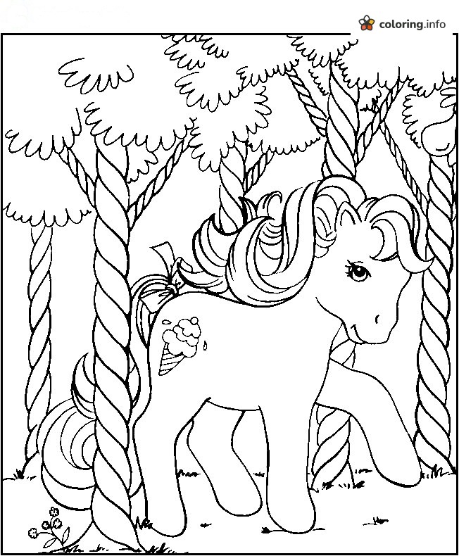 Ice Cream Cutie Mark My Little Pony in a Twisted Forest coloring page Ice Cream Cutie Mark My Little Pony in a Twisted Forest coloring page