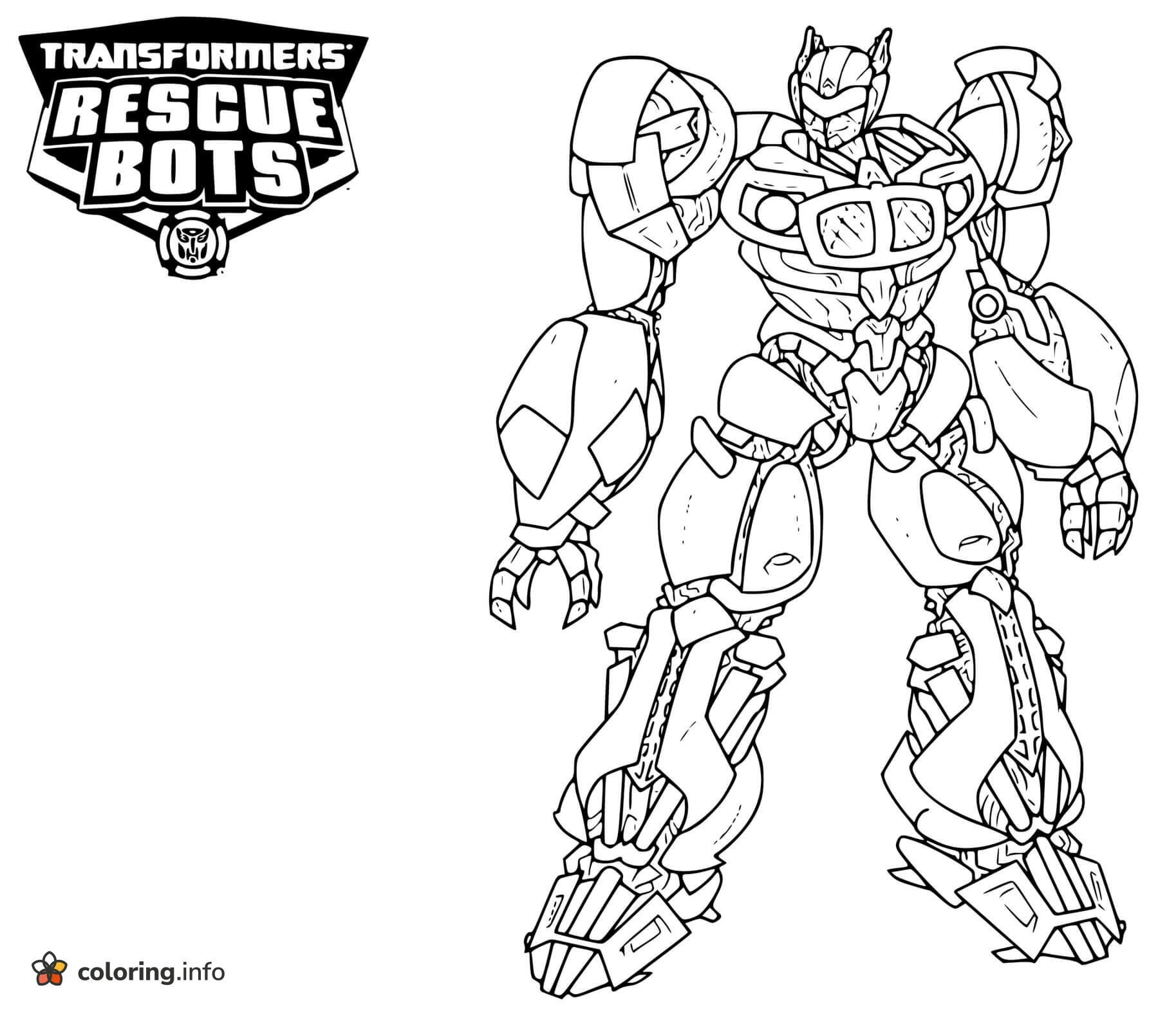 Tall Transformers Rescue Bots Robot With Claw Hand coloring sheet Tall Transformers Rescue Bots Robot With Claw Hand coloring sheet