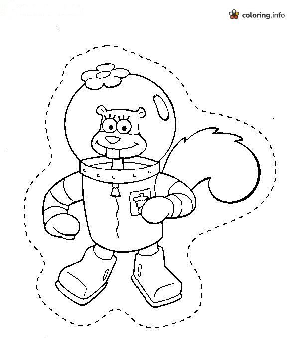 Sandy Cheeks Diving Suit Cut-Out, a SpongeBob SquarePants Craft coloring sheet Sandy Cheeks Diving Suit Cut-Out, a SpongeBob SquarePants Craft coloring sheet