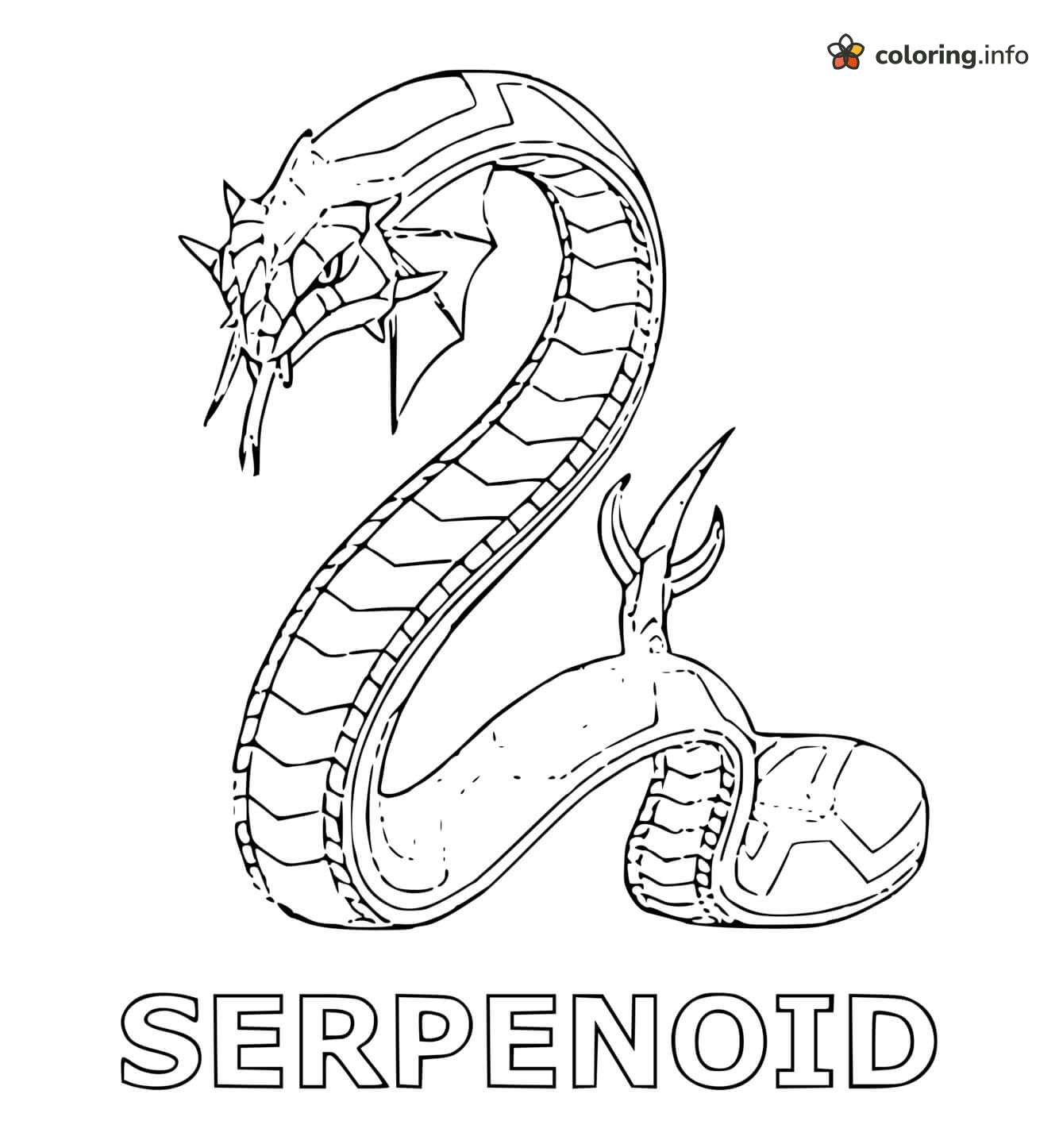 Serpenoid, the Bakugan Serpent with Spiked Head coloring page Serpenoid, the Bakugan Serpent with Spiked Head coloring page