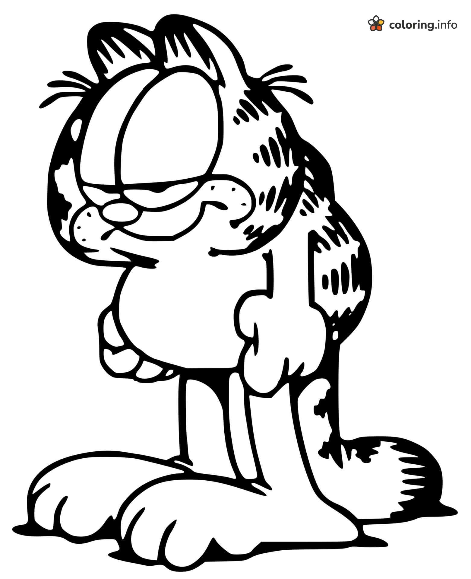 Arms-Crossed Garfield Looking Unimpressed coloring page Arms-Crossed Garfield Looking Unimpressed coloring page