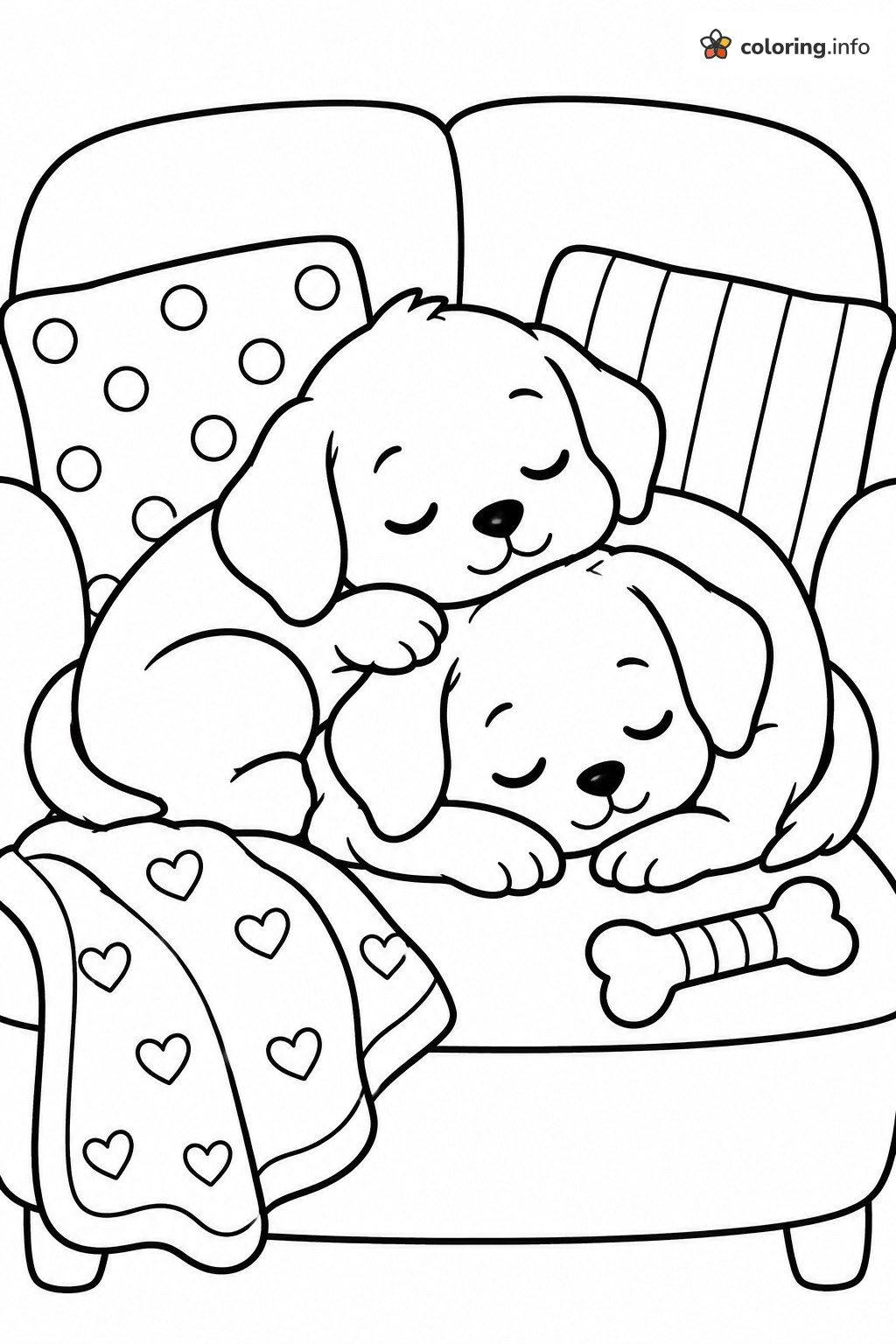 Cozy Armchair Nap for Sleepy Puppy Dog Pals coloring page Cozy Armchair Nap for Sleepy Puppy Dog Pals coloring page