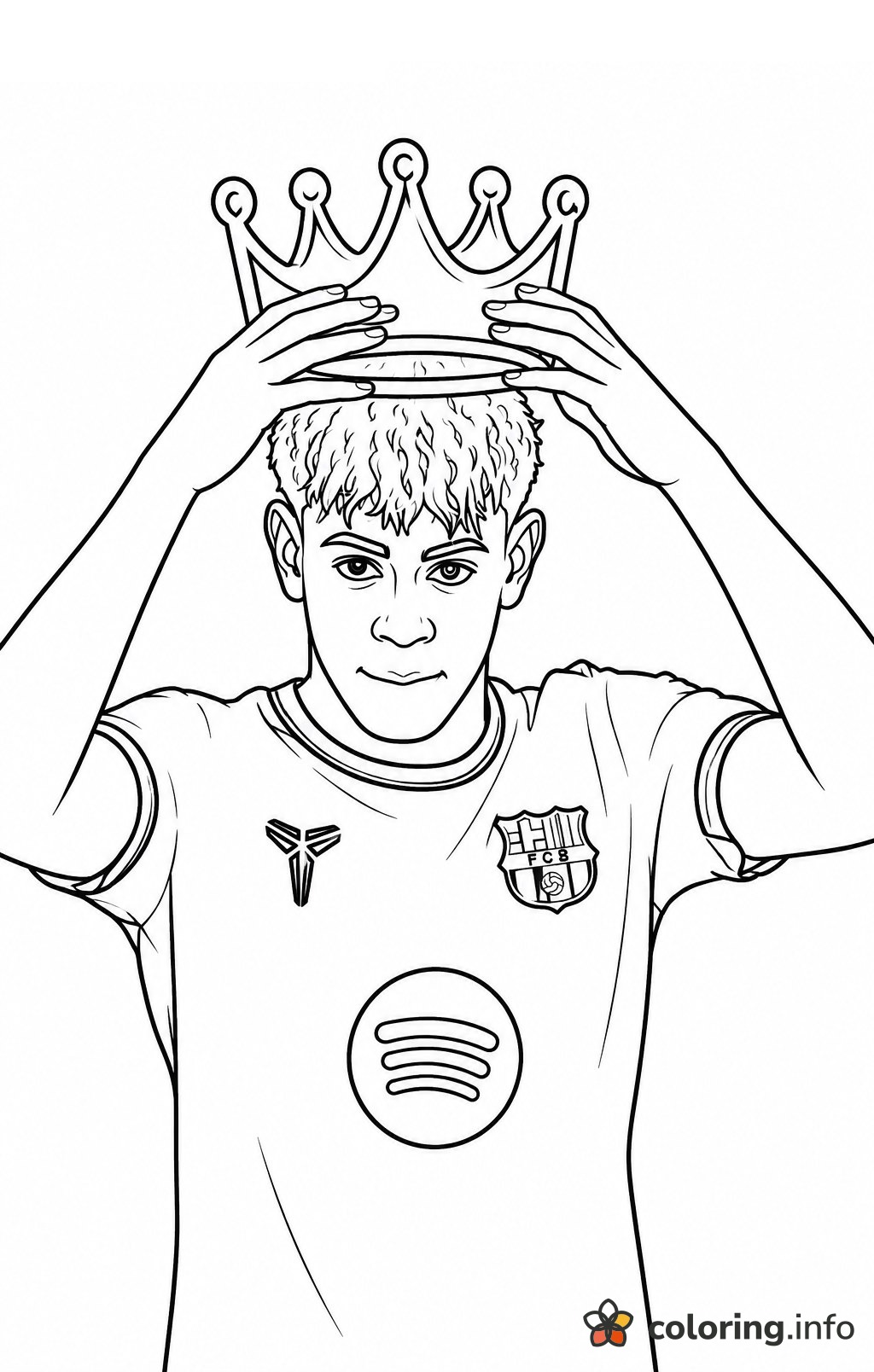 Young King with a Golden Crown coloring page Young King with a Golden Crown coloring page