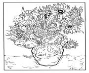 adult vincent van gogh 12 tournesols dans un vase