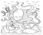 Printable adult big octopus coloring pages
