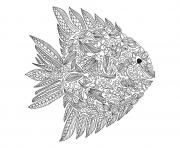 Printable adult zentangle fish by artnataliia coloring pages