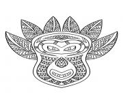 Printable adult african mask 6 coloring pages