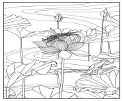 Printable adult lotus by mizu coloring pages