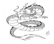 Printable adult simple chinese dragon coloring pages