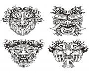 adult mask inspiration inca mayan aztec