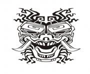Printable adult mask inspiration inca mayan aztec 2 coloring pages