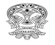Printable adult african mask 4 coloring pages