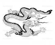 Printable adult dragon chinois coloring pages