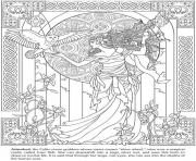 Printable adult arianrhod celtic goddess coloring pages
