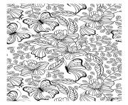 Printable adult butterflys coloring pages