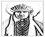 Printable adult native american indian coloring pages