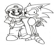 mario and his friend sonic