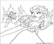 Printable elsa is afraid coloring pages