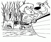 Printable scooby and shaggy on a boat scooby doo ddce coloring pages
