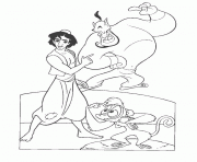 Printable aladdin introduce genie to abu disney coloring pages2c6a coloring pages