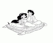 aladdin and jasmine on flying pillow disney coloring pagesd17d