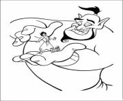 aladdin on genies hand disney princess coloring pages3372