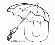 u for umbrella alphabet s free0fdb