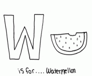 free alphabet s w is for watermelon7348