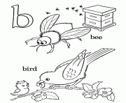 alphabet s bee and bird45ff