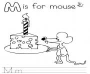 free alphabet s m is for mouse8b50