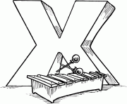 big x for xylophone alphabet s77d0