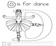 printable alphabet s letter d for dance0e7e