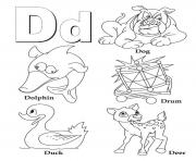 Printable d words printable alphabet sd2e9 coloring pages