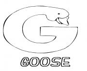 preschool s alphabet g for goose3277