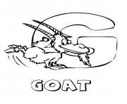coloring pages alphabet animal farm goatb0f7