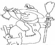 snowman and animals s free744b