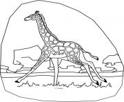 walking giraffe animal coloring pagesa98b