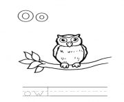 animal owl alphabet scd56