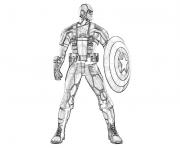 Standing Still Captain America Coloring Page8230