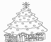 coloring pages christmas tree and presente4c3