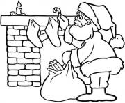 coloring pages of santa near fireplaceb28a