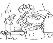 coloring pages of santa claus putting a candy cane into stocking47f1