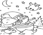 santa claus in the night in christmas s for kids080e