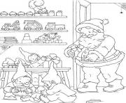 coloring pages of santa and elves preparing the christmas presentsf71b