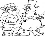 snowman and santa 8493