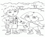 coloring pages diego and dora9d2f