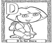 d for dora cartoon printable alphabet scab2